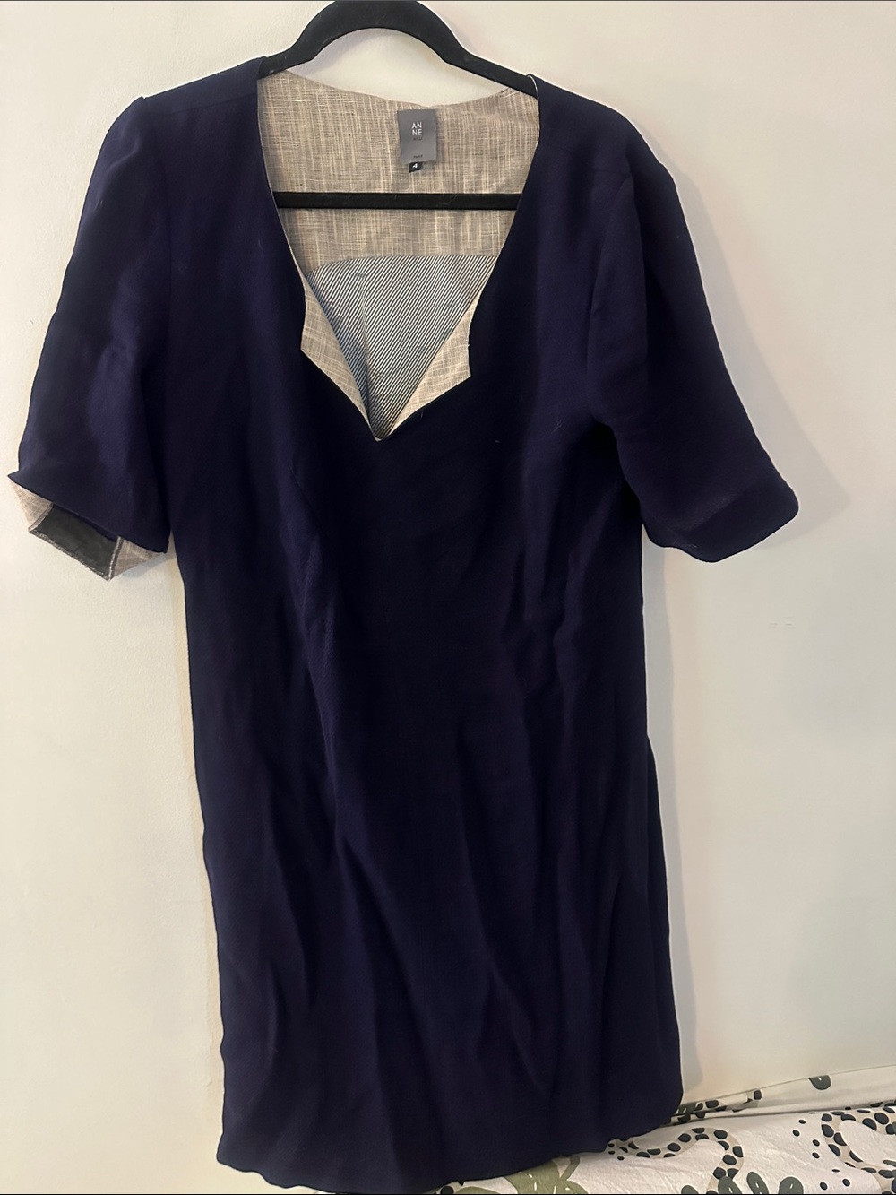 Women’s Navy Mini Dress with Contrast Trim